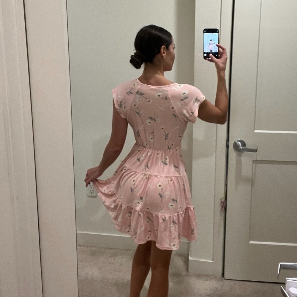 No Boundaries Pink and Cream Dress